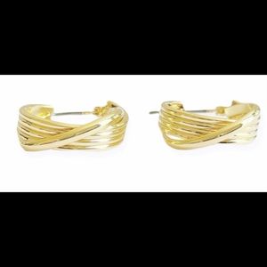Shashi 18 Ct Gold plated Wrapped Hoop Earring